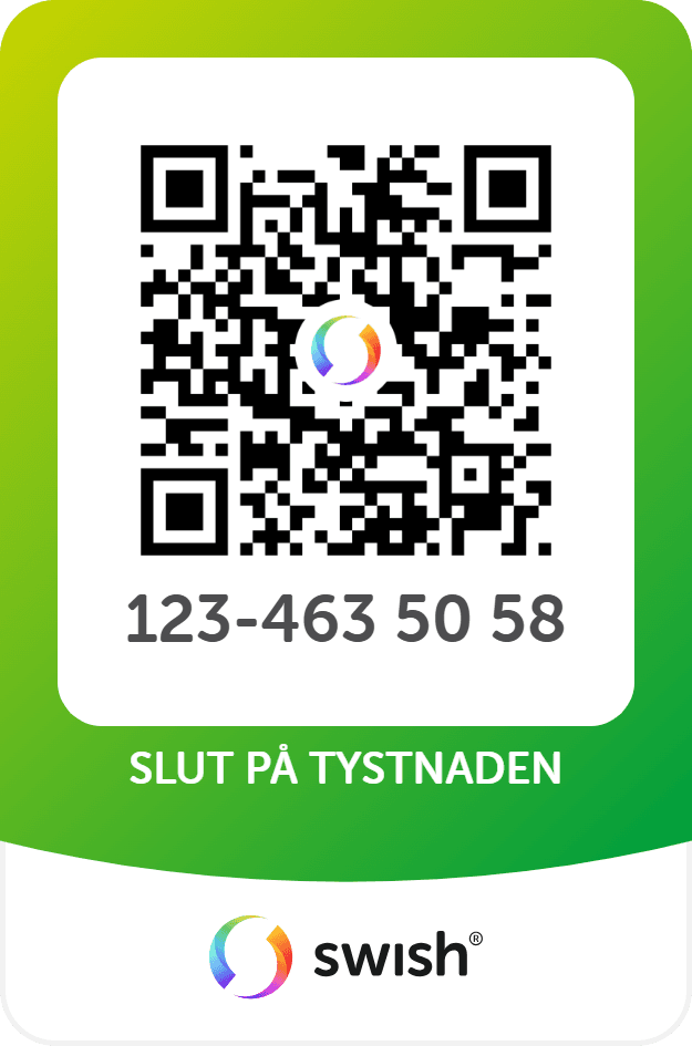 Swish-QR-kod till Slut på tystnaden, 123-463 50 58